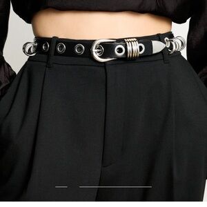 DÉHANCHE Black and Silver Women's Belt